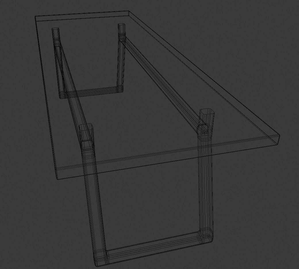 wooden table 3D model_23