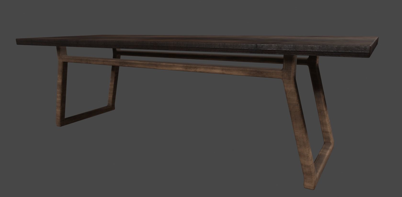 wooden table 3D model_11