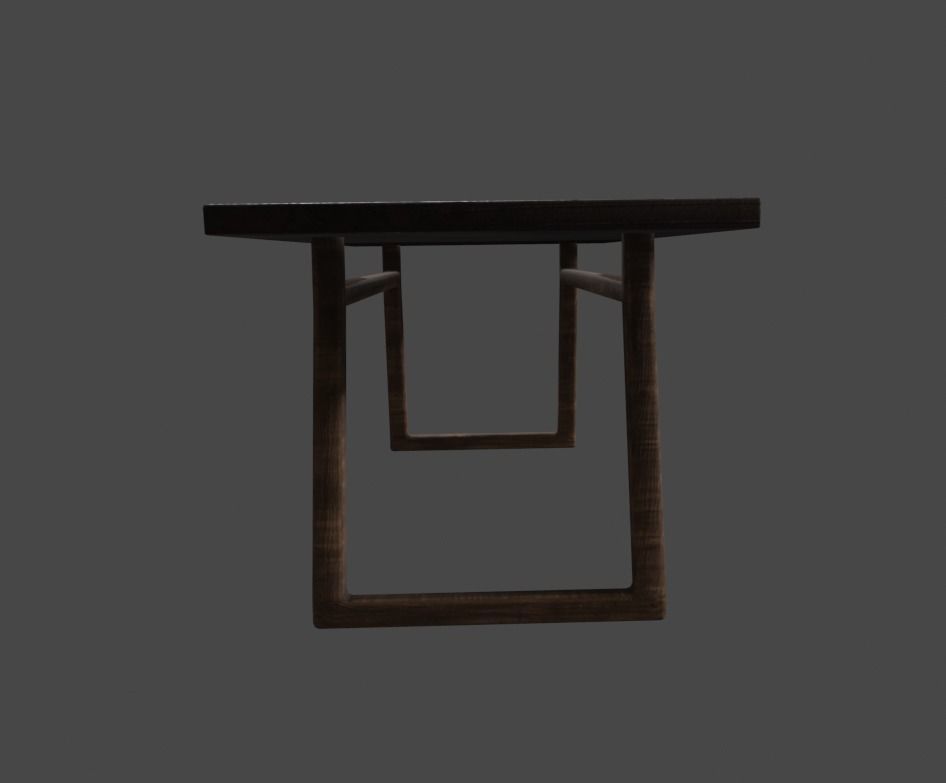wooden table 3D model_16