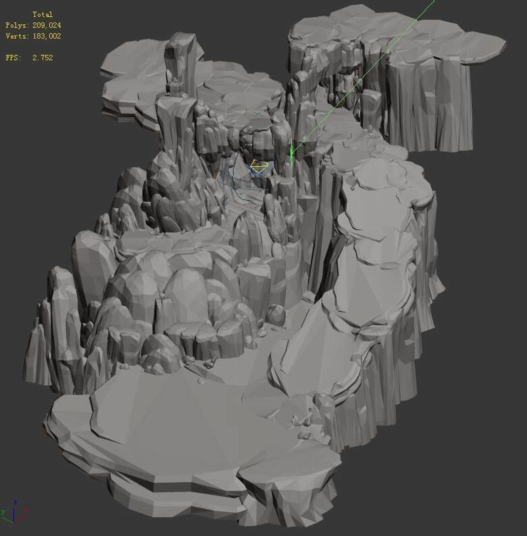 Kunlun Mountains - Rock 01 3D model_2