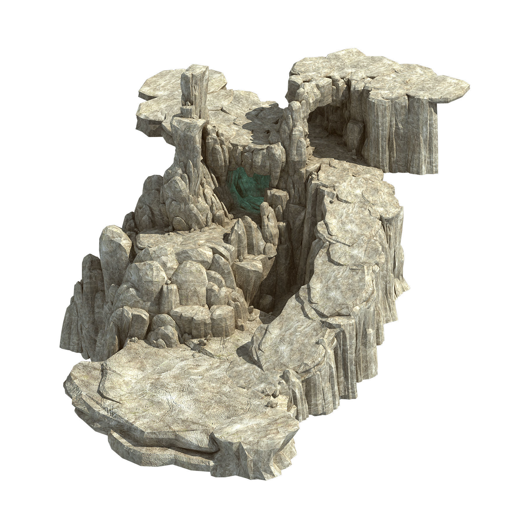 Kunlun Mountains - Rock 01 3D model_1