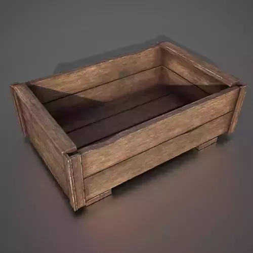 Wooden Crate I PBR I Subdiv - Ready 3D model