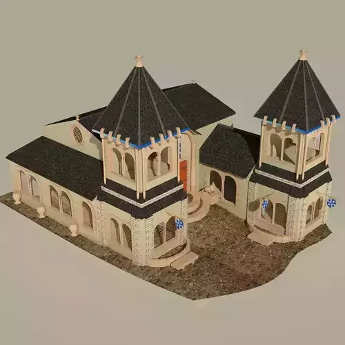 Cartoon Castle  Low-poly 3D model Cartoon Castle  Low-poly 3D model