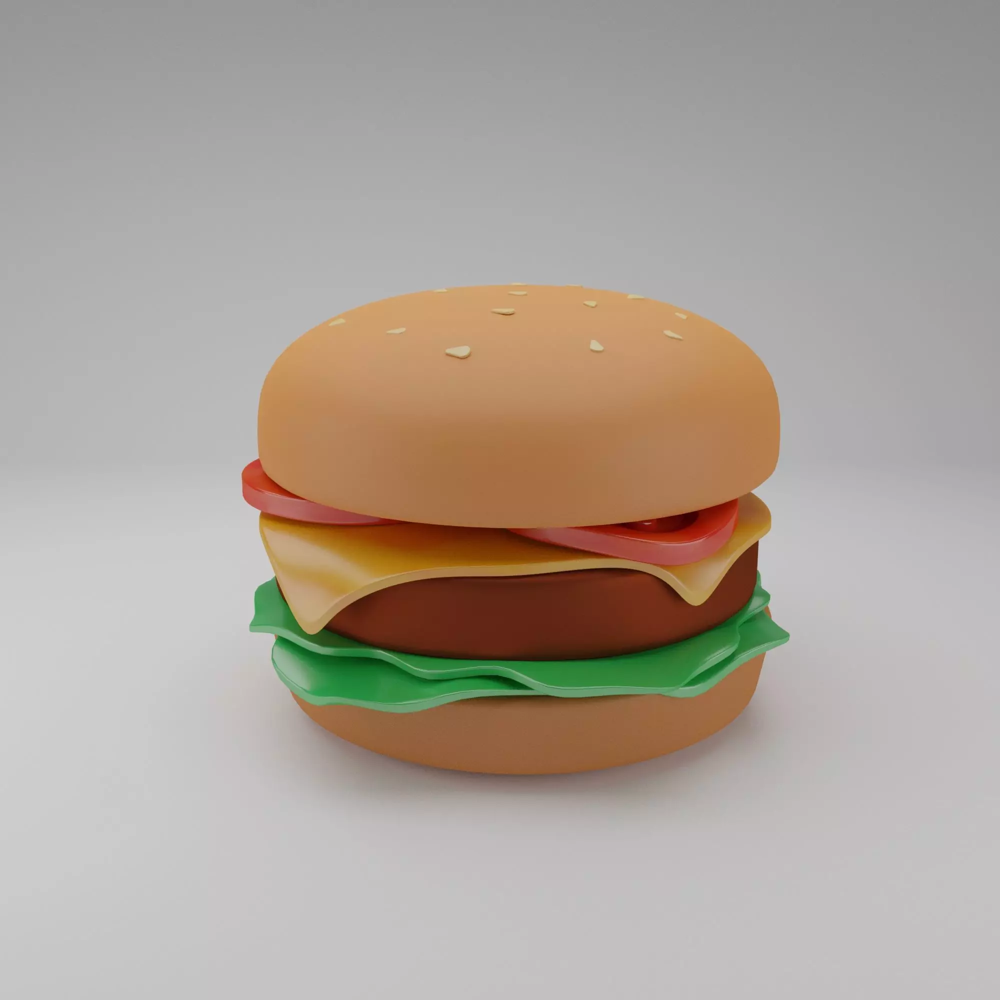 SIMPLY DELICIOUS TOON HAMBURGER  3D model_0