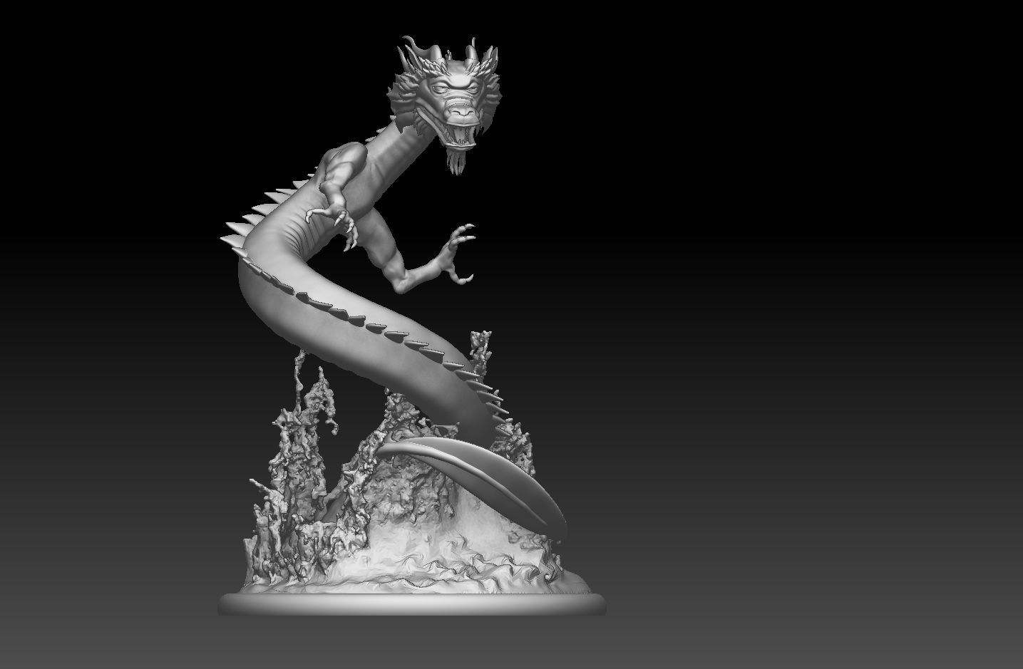chinese  dragon 3D print model_2