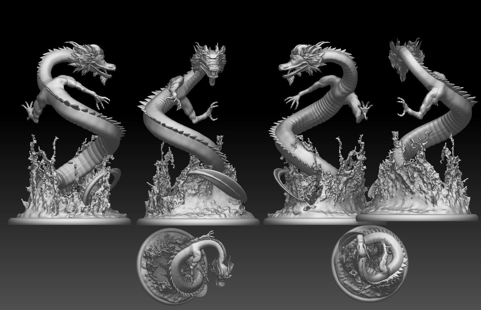 chinese  dragon 3D print model_3