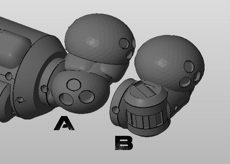 CHIBI-TECH SD - TRIDENT ARM-A VULCAN   3D print model_8