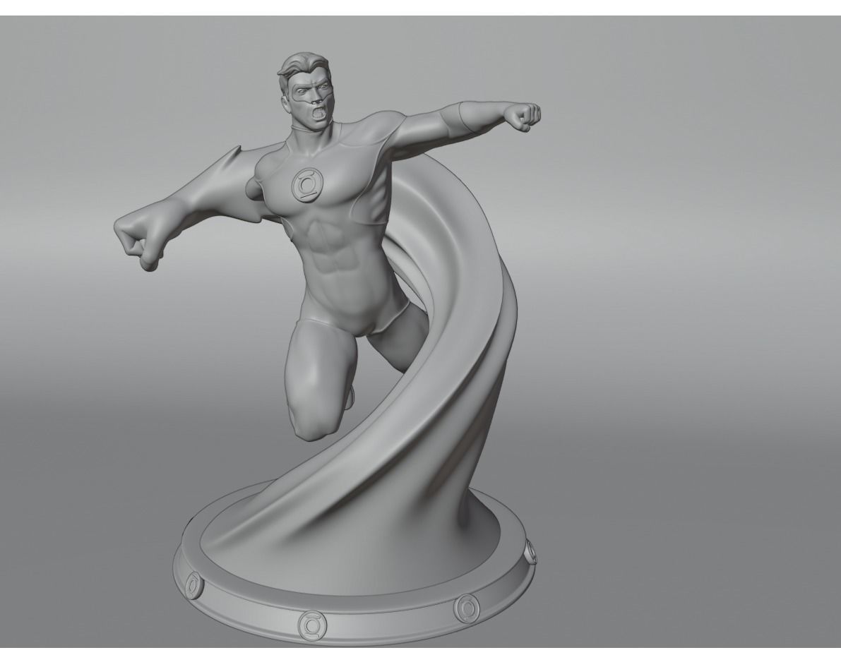 Hal Green Lantern 3D Printing Figurine 3D print model_2