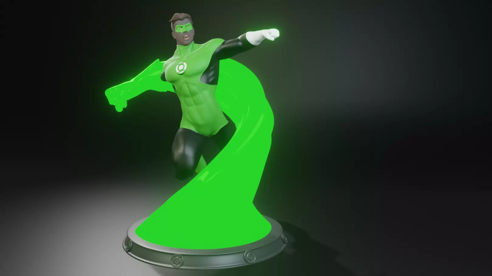 Hal Green Lantern 3D Printing Figurine 3D print model_0