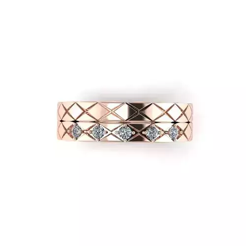 237718 rose gold band with diamonds