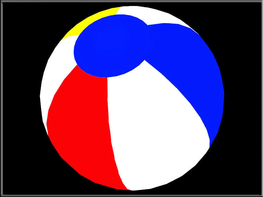 Beach Balls Low-poly 3D model_3