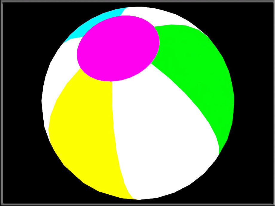 Beach Balls Low-poly 3D model_4