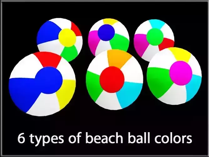 Beach Balls Low-poly 3D model