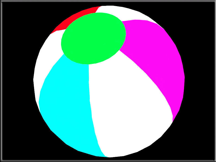 Beach Balls Low-poly 3D model_2