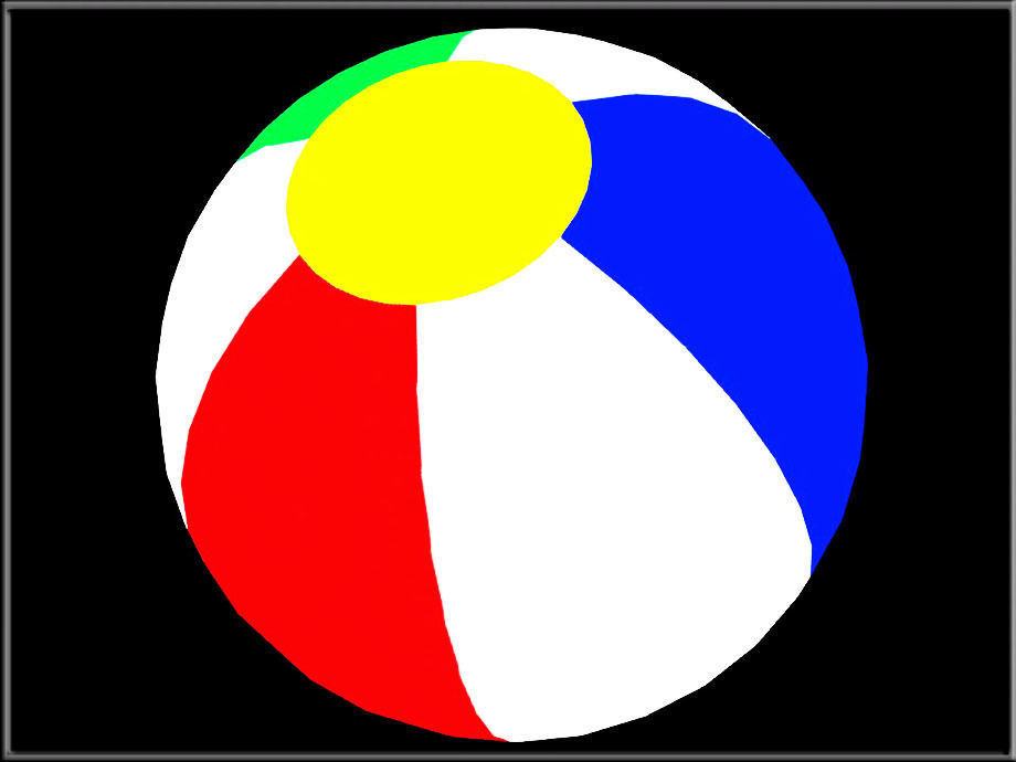 Beach Balls Low-poly 3D model_1