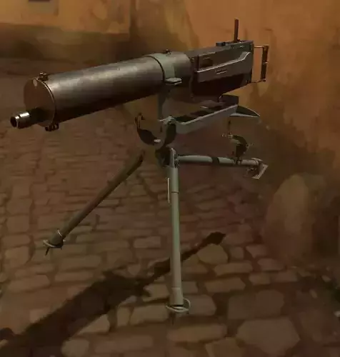 MG 08 Machine Gun 3D model