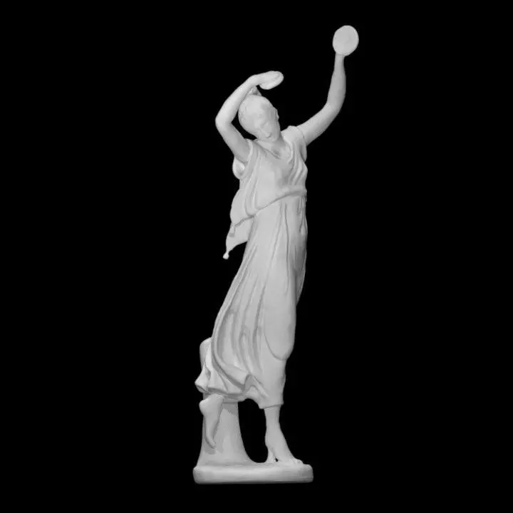 dancer statue of woman holding frisbee Free 3D print model