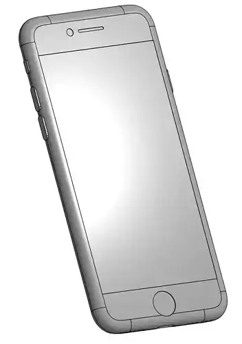 iPhone SE 2020 - mechanically accurate from Apple Dev Drawings 3D model