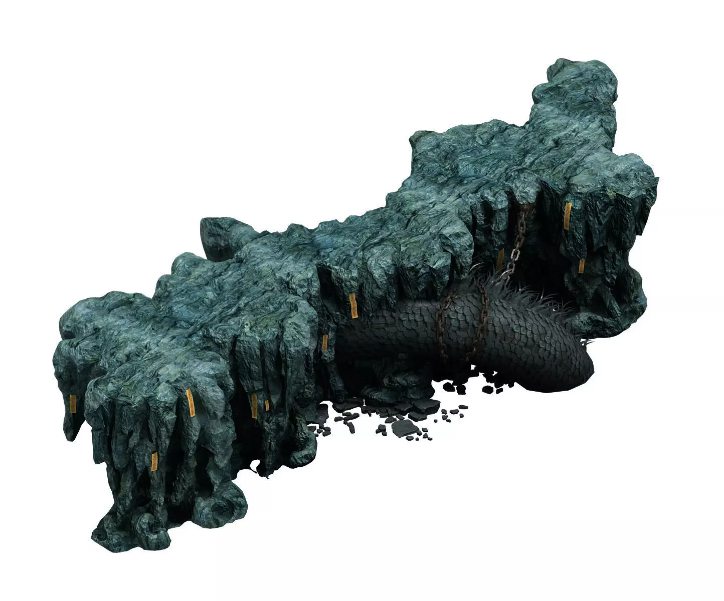 Trapped Dragon Cave - Mountain 04 3D model_0