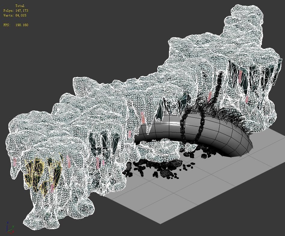 Trapped Dragon Cave - Mountain 04 3D model_2