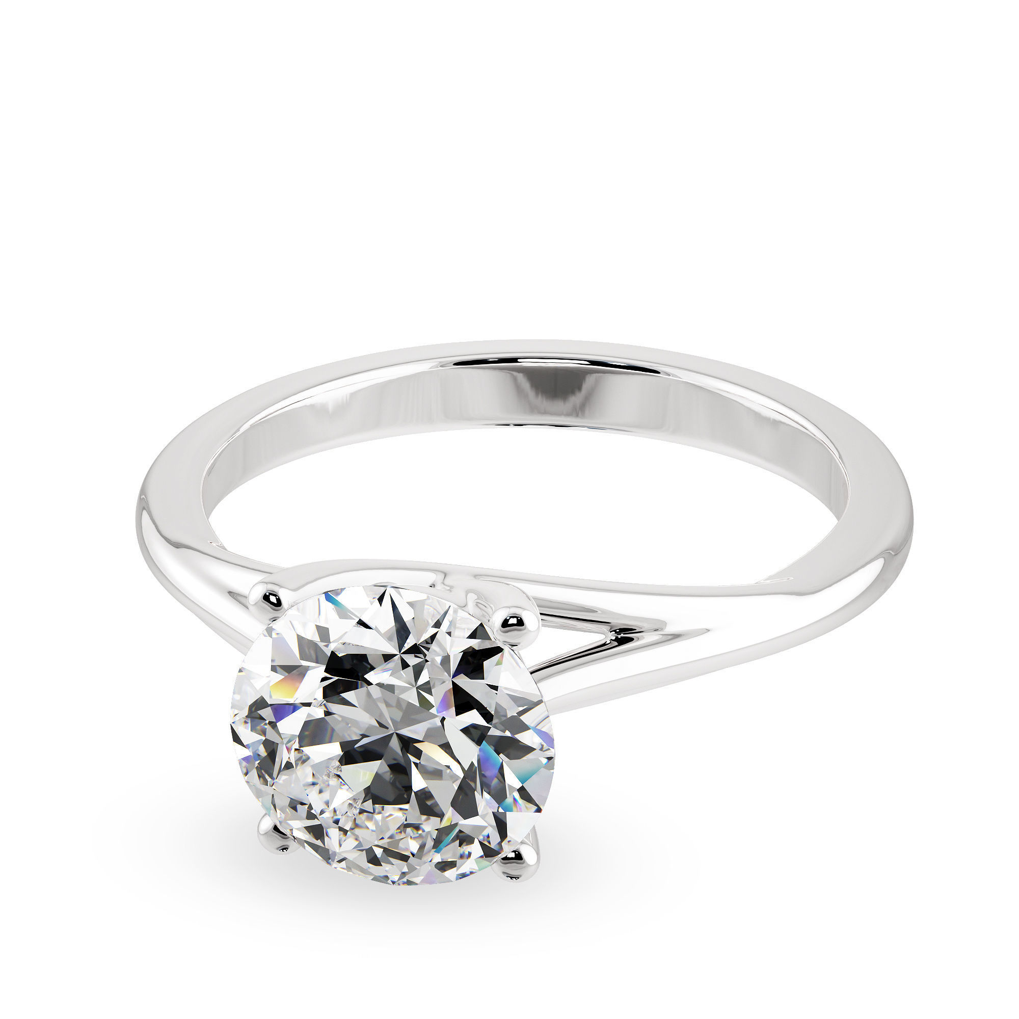 Solitaire Ring stl file 3D print model and 360 Animation 3D print model_5