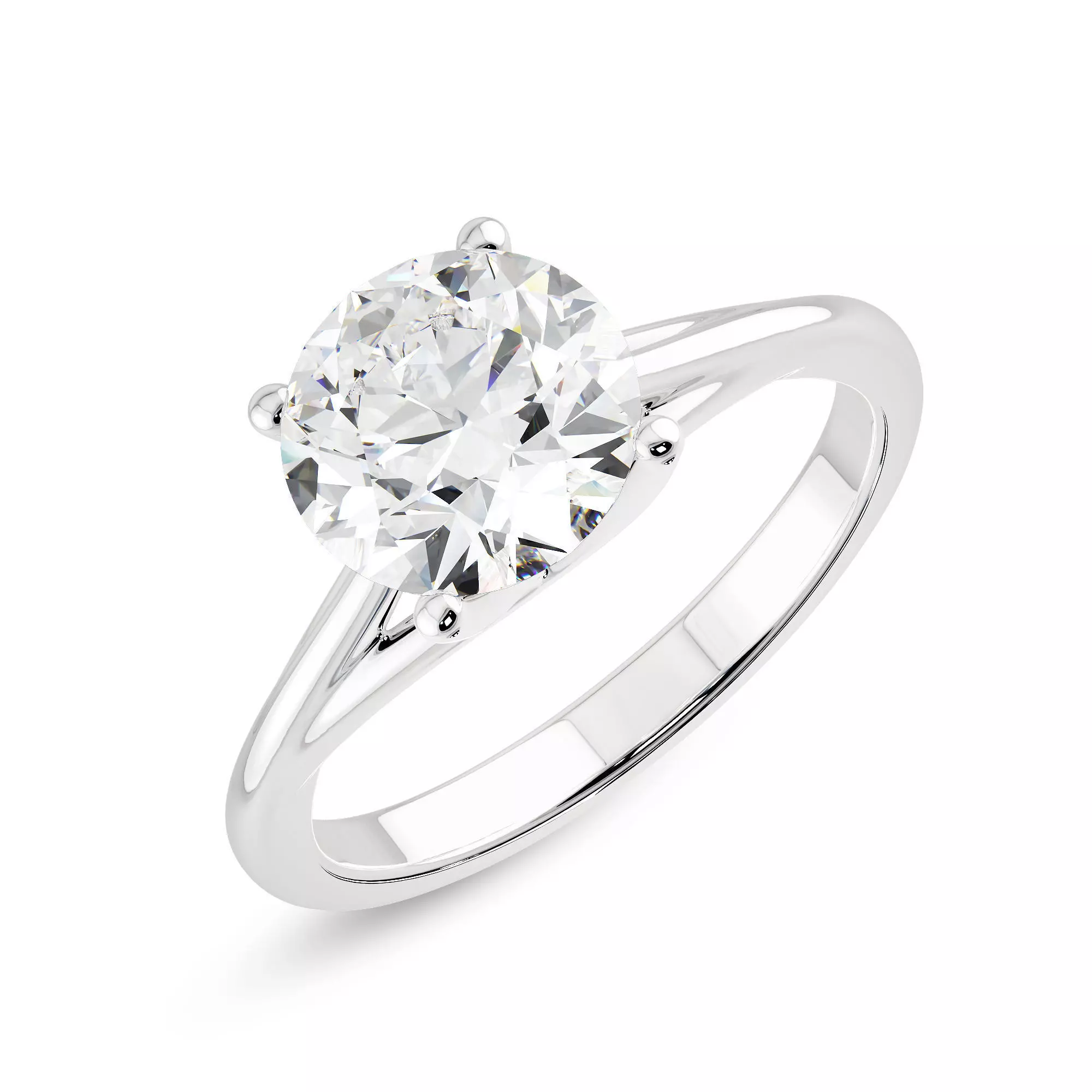 Solitaire Ring stl file 3D print model and 360 Animation 3D print model_0