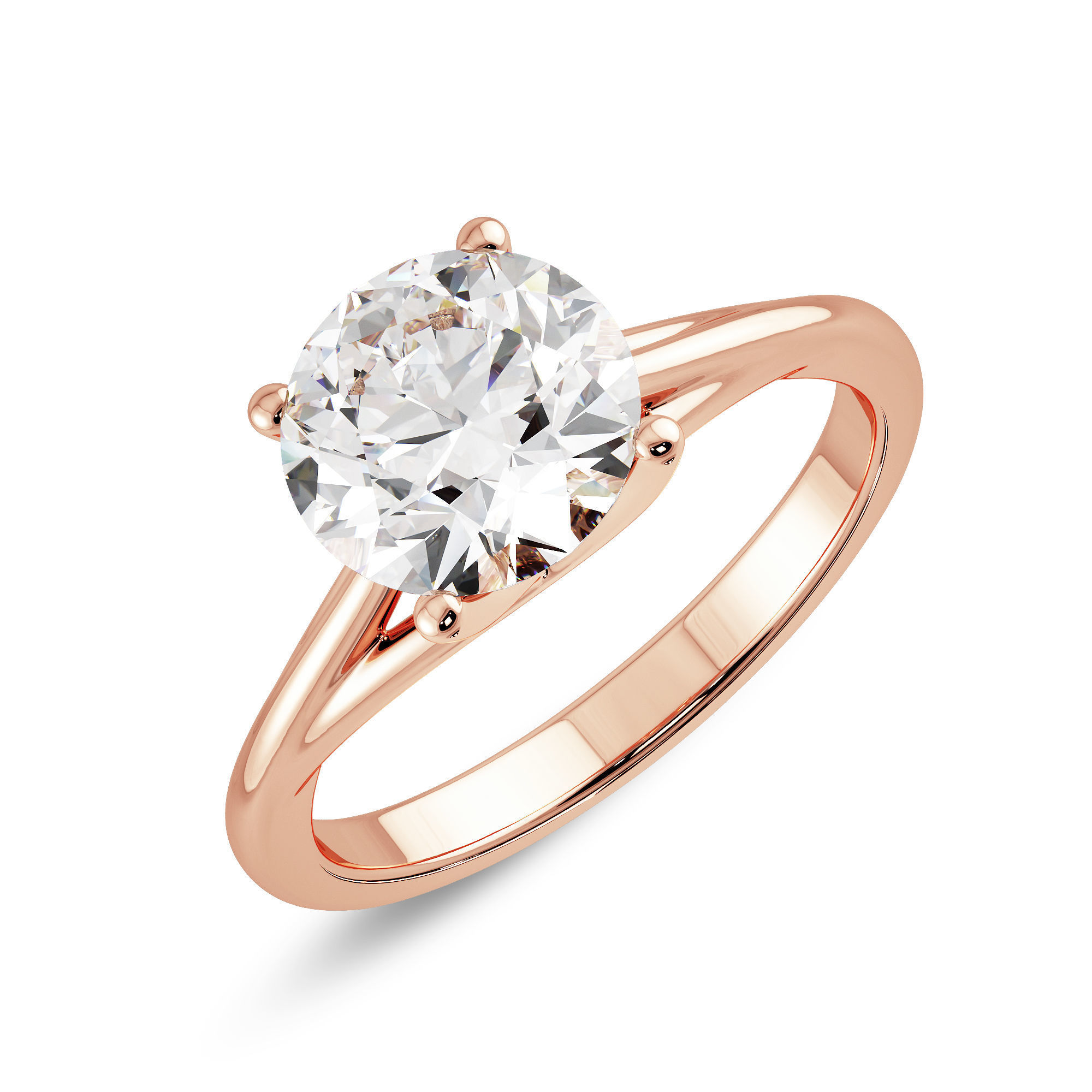 Solitaire Ring stl file 3D print model and 360 Animation 3D print model_4