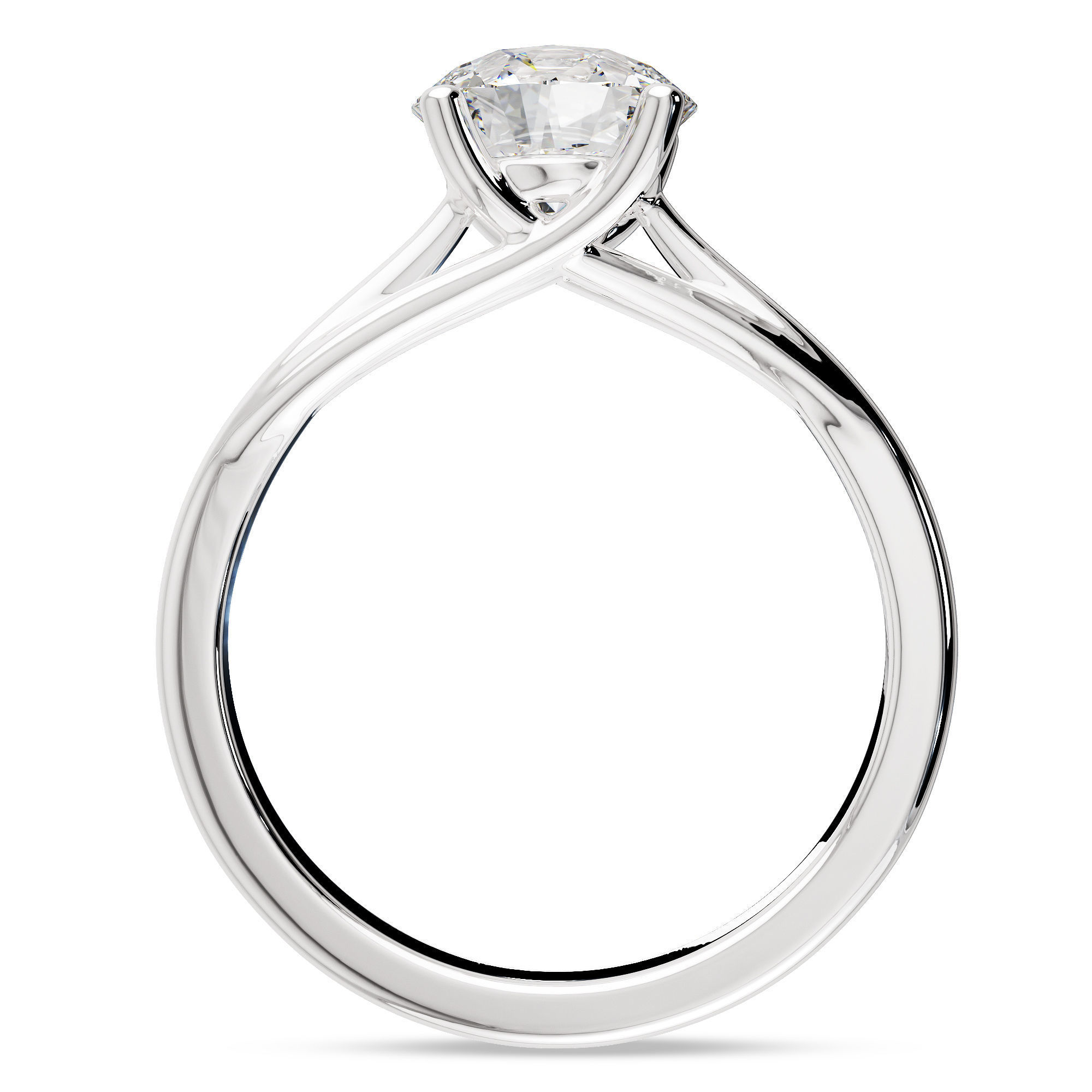 Solitaire Ring stl file 3D print model and 360 Animation 3D print model_2