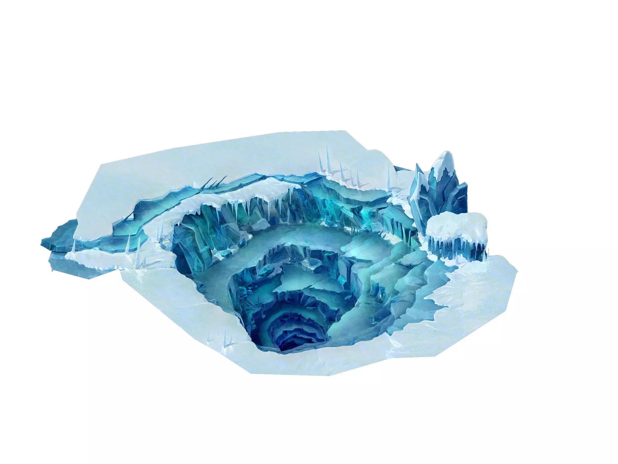 Cold wind highland - ice hole 01 3D model_0