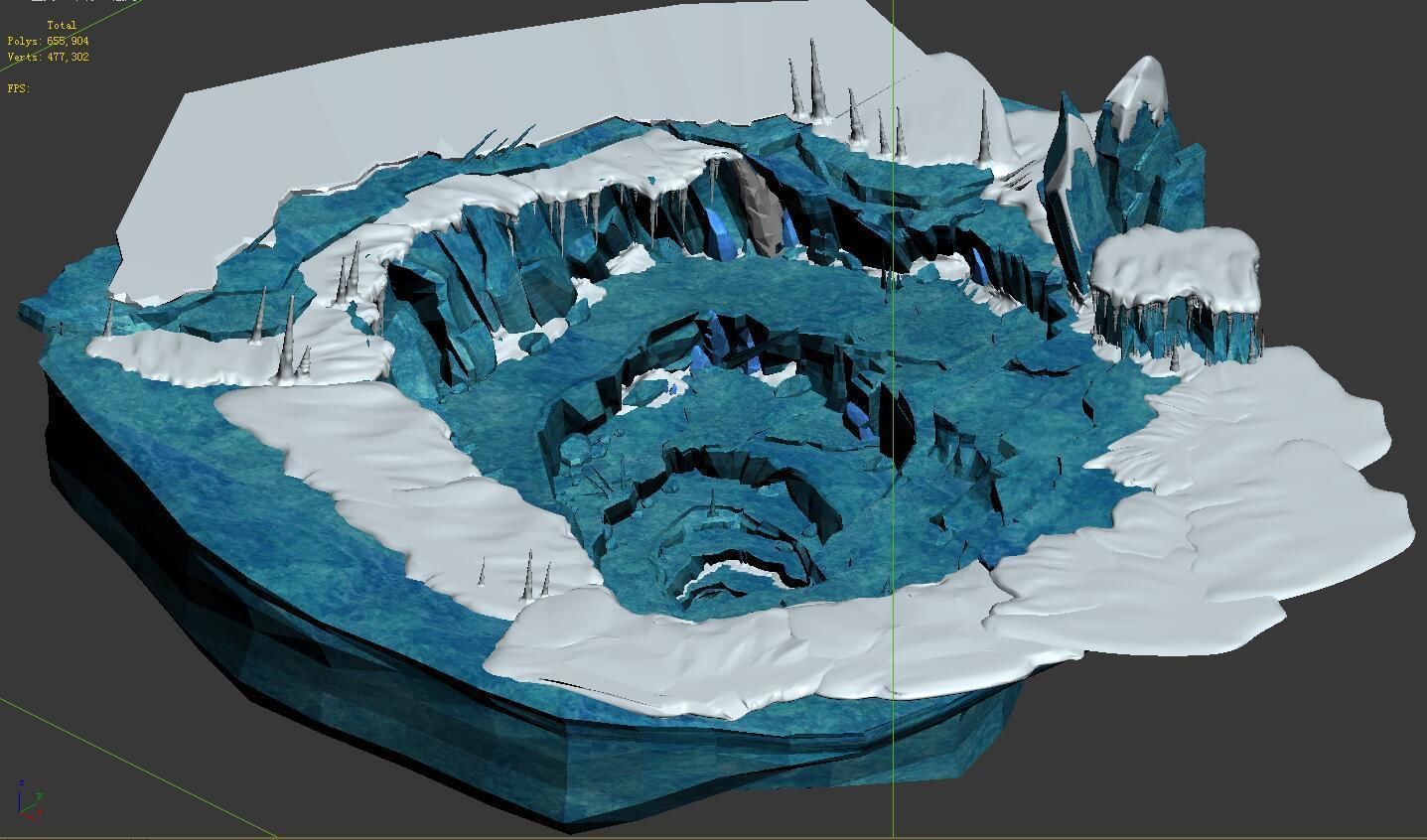 Cold wind highland - ice hole 01 3D model_4