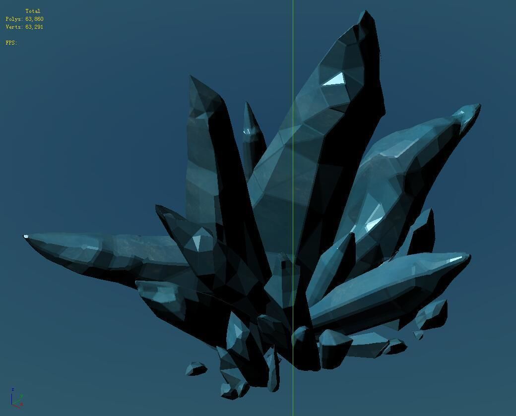 Cold wind highland - crystal 01 3D model_5