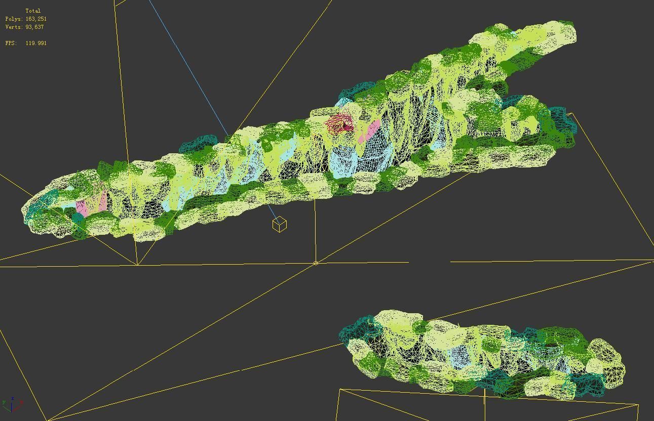 Long main city - outside the city cracked seam 01 3D model_3