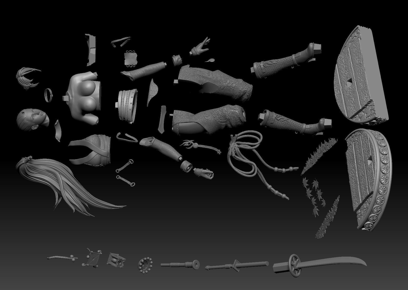 Momiji Dead or Alive Fan Art Statue 3d Printable 3D print model_2