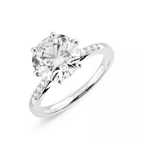 Solitaire Ring stl file 3D print model and 360 Animation