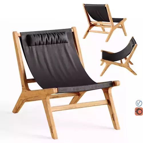 Nairobi Garden Armchair No3 Low-poly 3D model