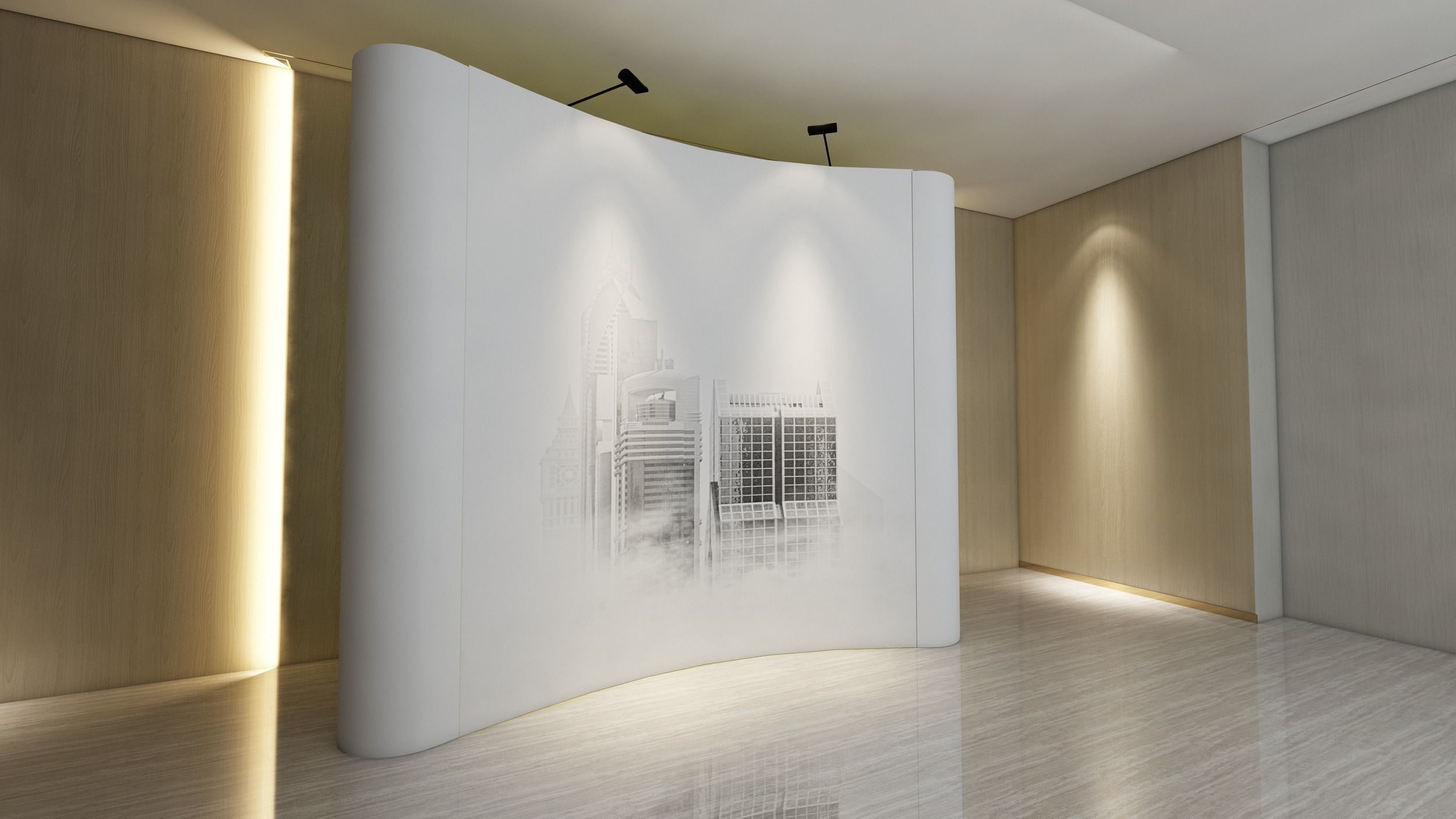 3D model Curve Backdrop VR / AR / lowpoly CGTrader