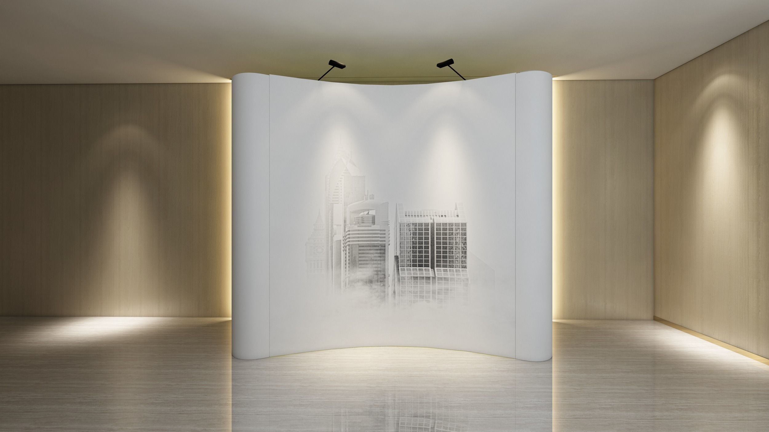 3D model Curve Backdrop VR / AR / lowpoly CGTrader