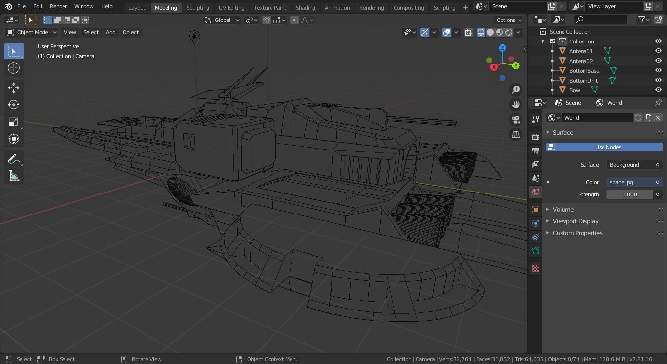 ARGAMA spaceship flying in sky 3D model_28