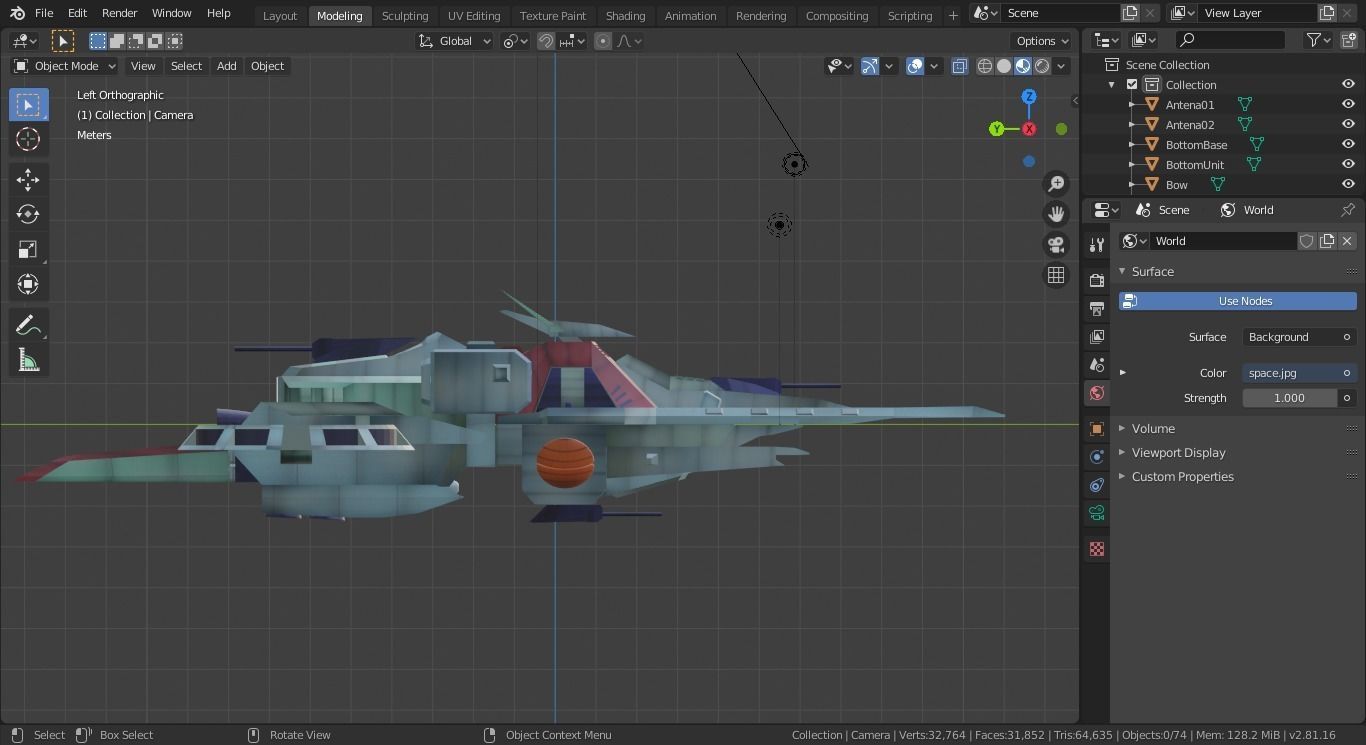 ARGAMA spaceship flying in sky 3D model_33