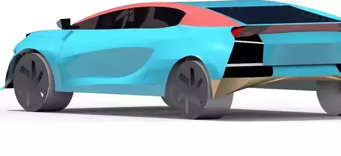 Rear engine coupe suv