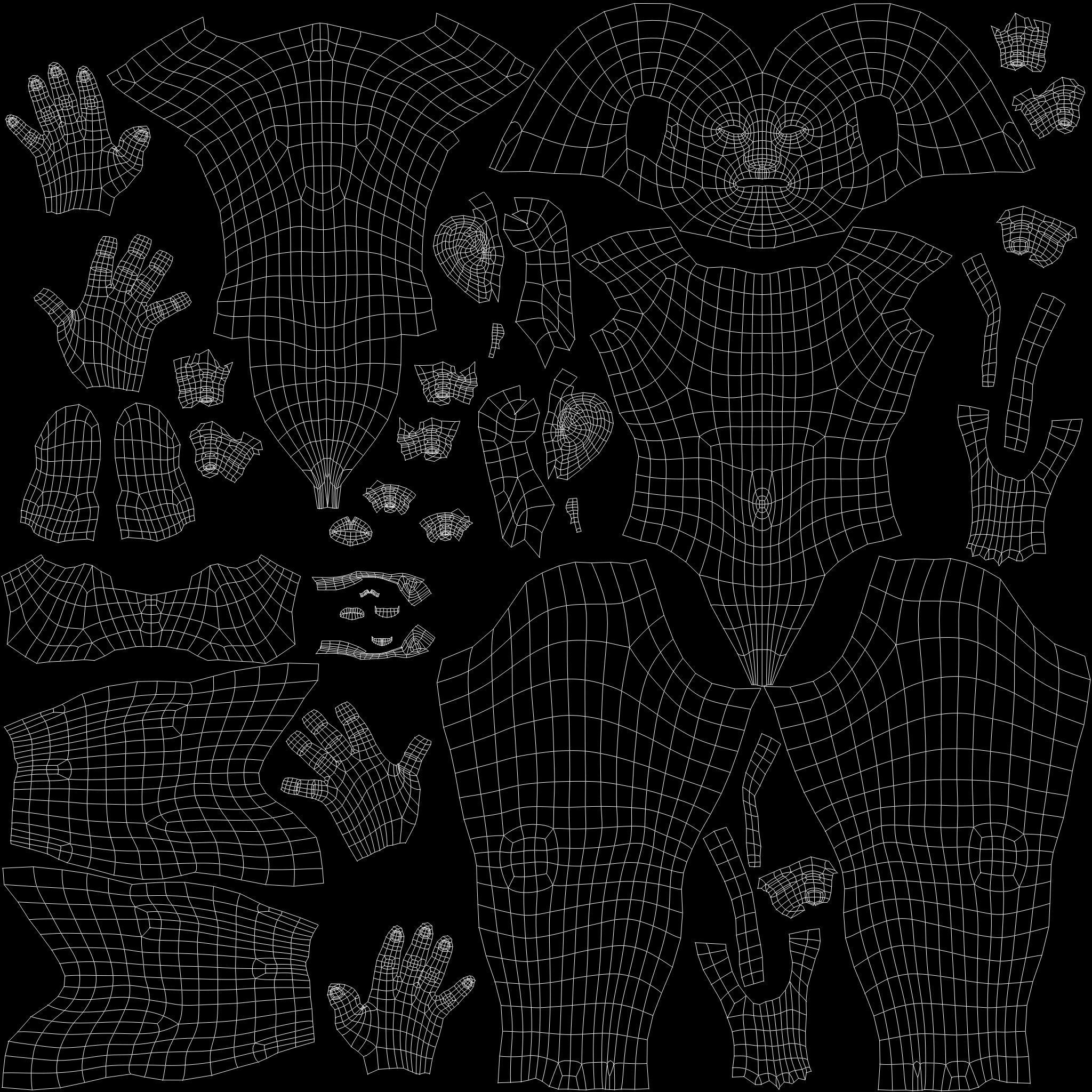 3D Whole Body Male Low Poly UVd Low-poly 3D model_5