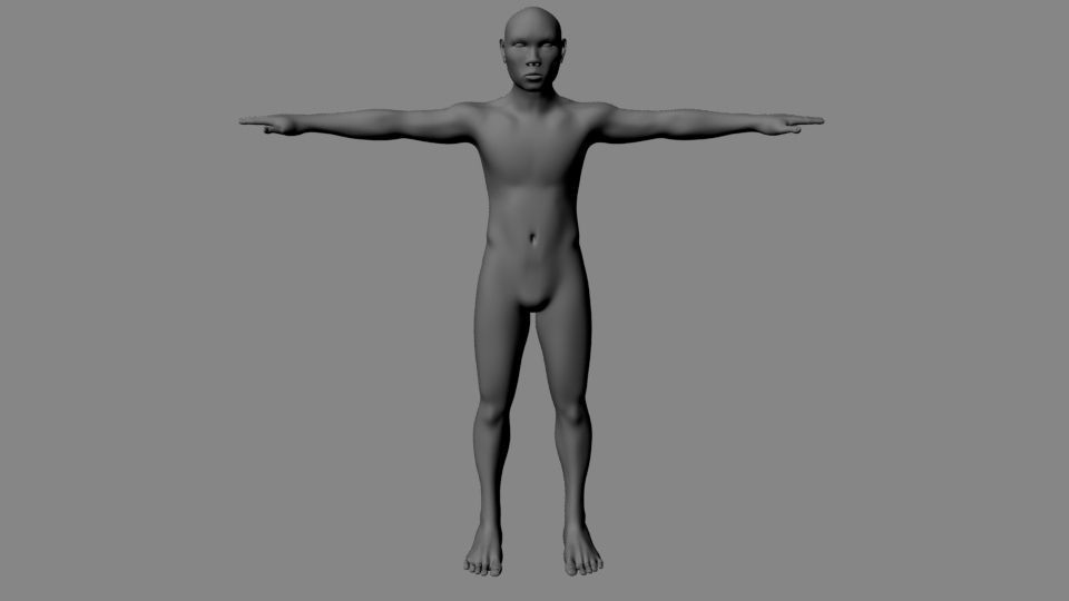 3D Whole Body Male Low Poly UVd Low-poly 3D model_1