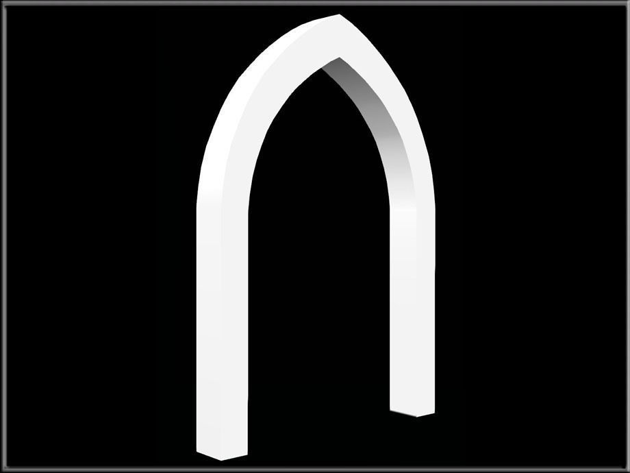 Gothic Arch 02 Low-poly 3D model_1