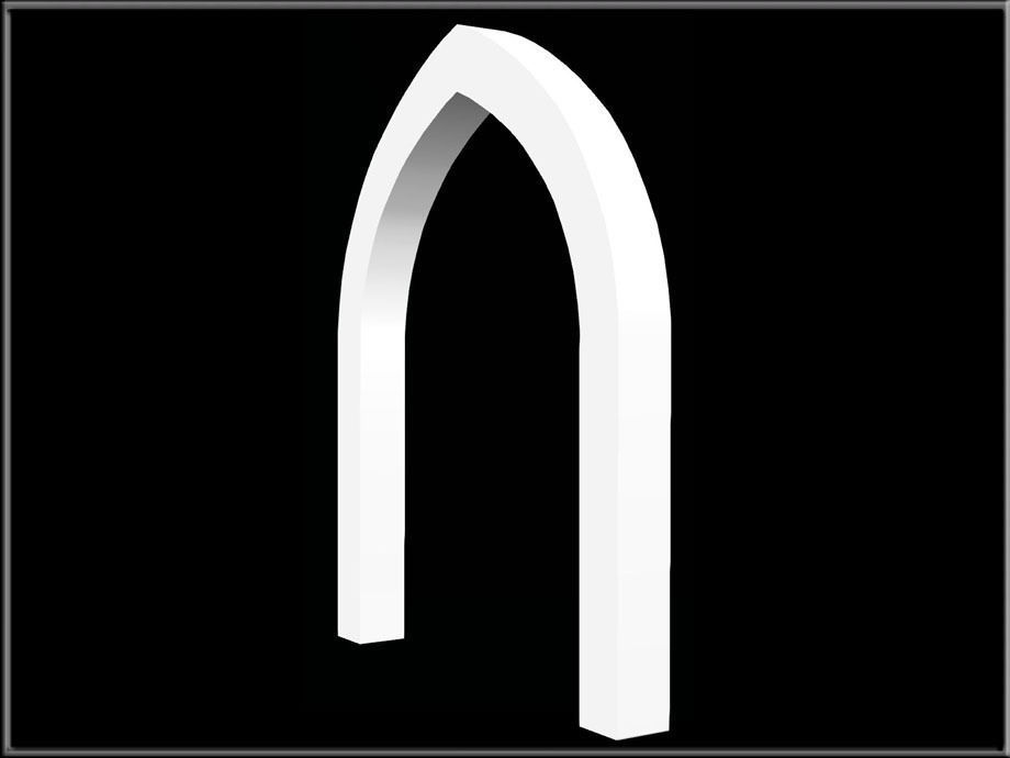 Gothic Arch 02 Low-poly 3D model_2