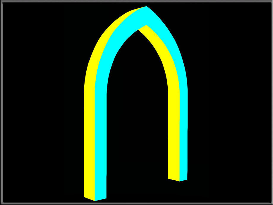 Gothic Arch 02 Low-poly 3D model_4