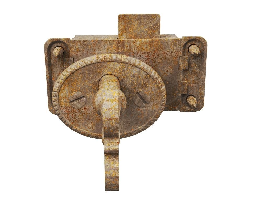 Old Drawer Lock 3D model CGTrader