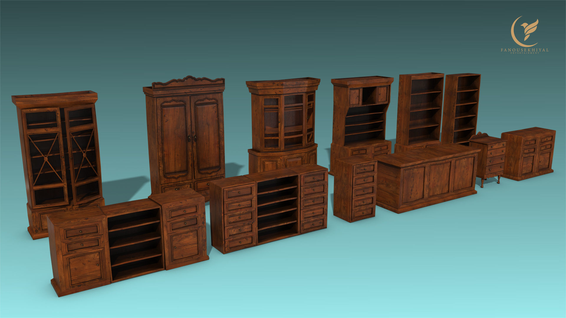 Antique Closet and drawer set