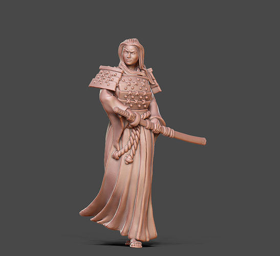 Samurai - otaku 35mm scale 3D print model