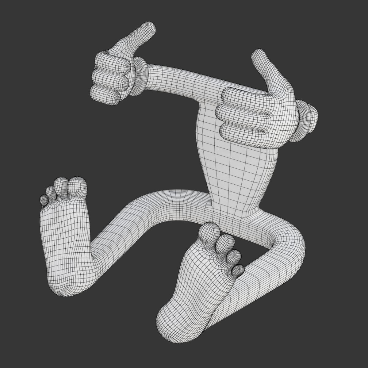 Cartoonish Mobile Holder 3D model_17