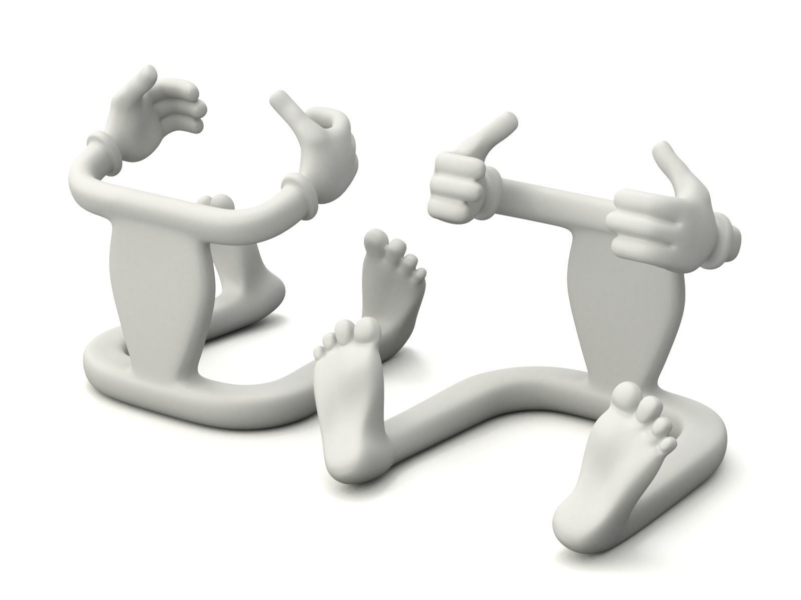 Cartoonish Mobile Holder 3D model_13